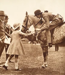 Prinzessin Elizabeth und ein Teilnehmer, Kindertag auf der Richmond Pferdeschau